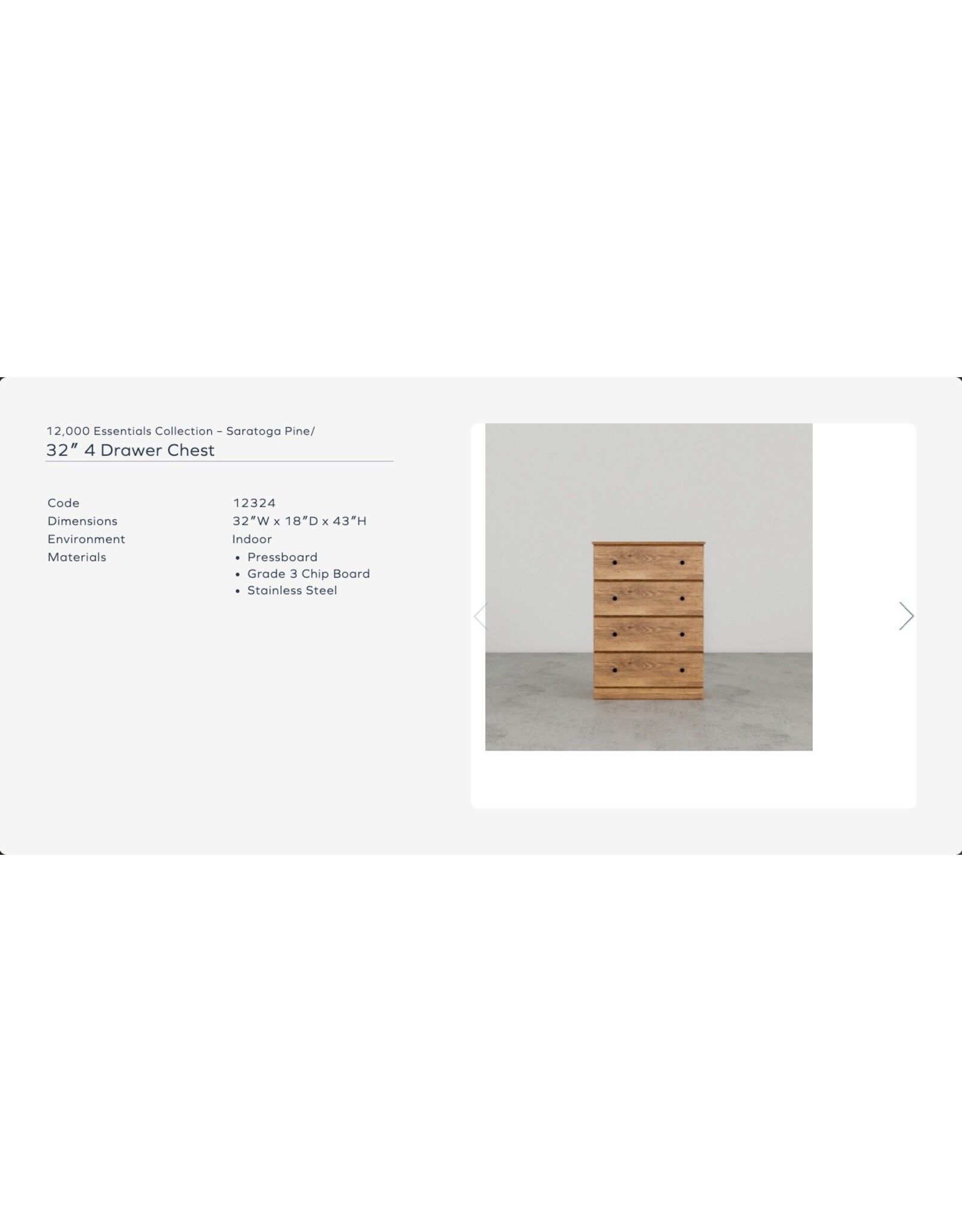 12324 Pine 32" Chest