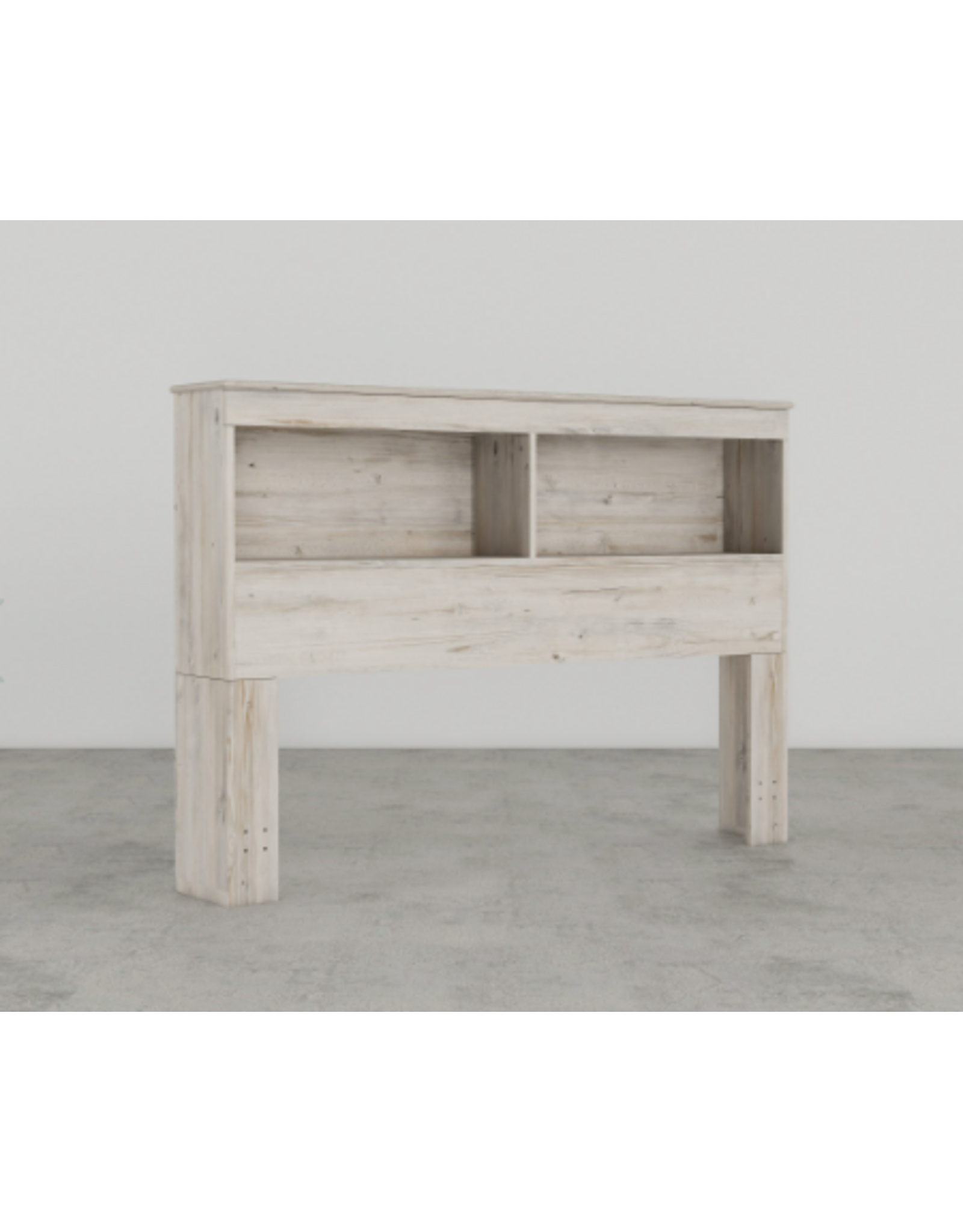 16030b Frosted Pine F/Q Bookcase Headboard