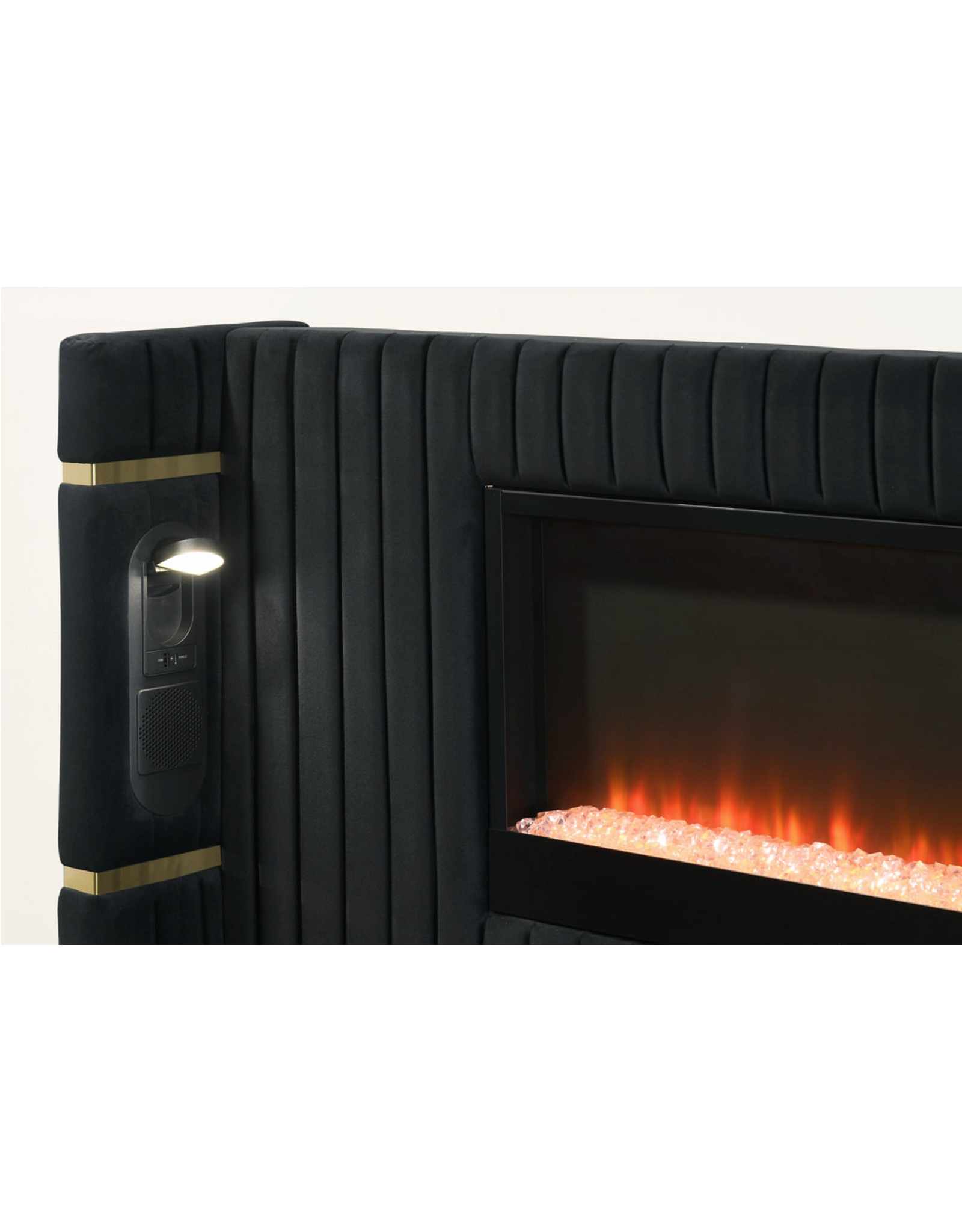 Romance2 Black Platform Bed - KING