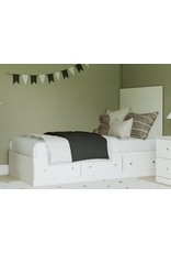 17763 White Twin Mates Bed w/Headboard
