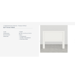17036 White F/Q Headboard