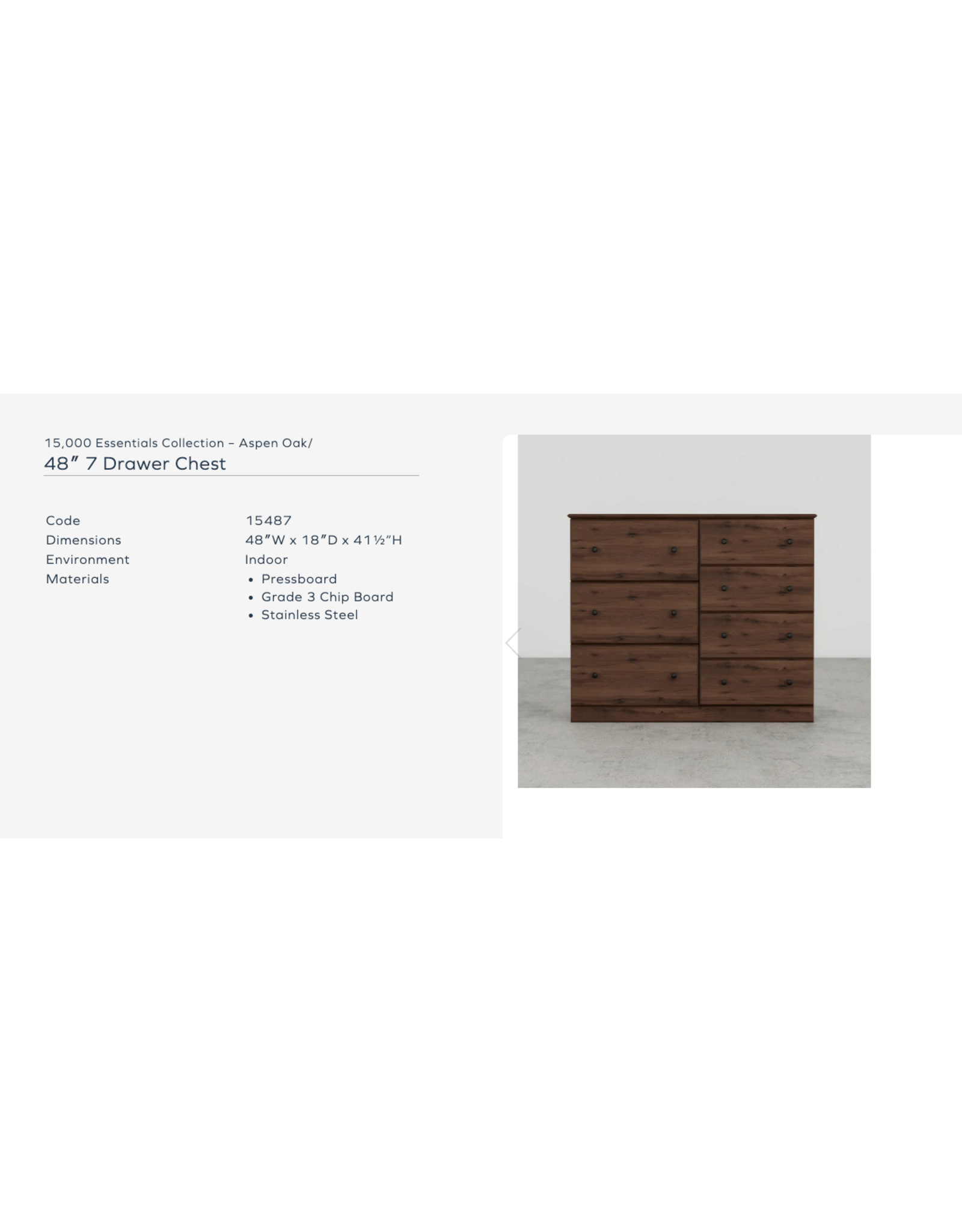 15487 Cherry Dresser Combo