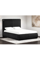 Diana Black Platform Bed - King