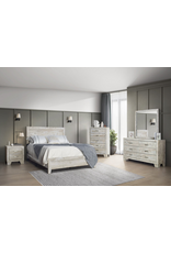 HH3620 Cream King Bed-Dresser-Mirror-Chest-Ns
