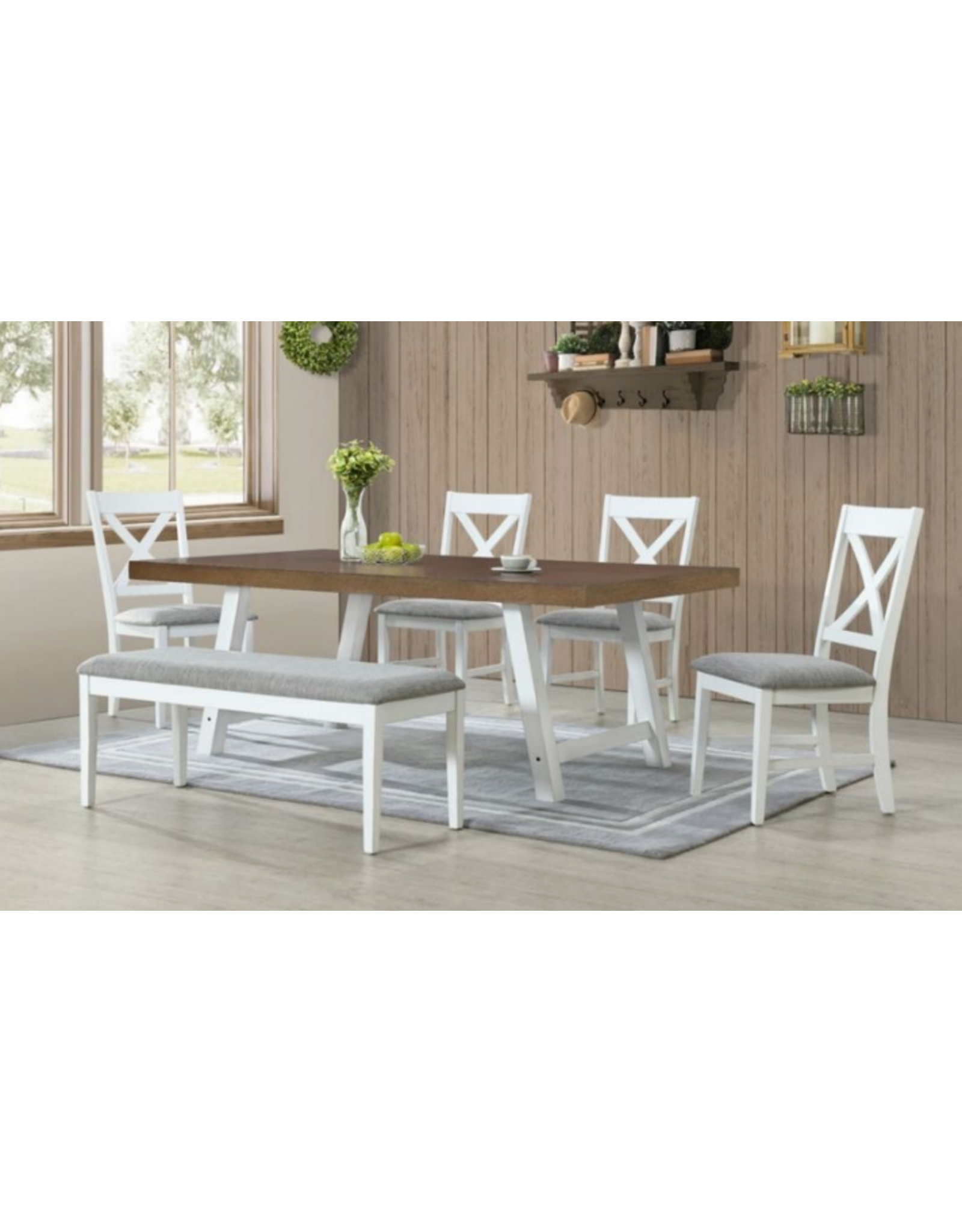 Summerville Dining Table w/4 chairs & Bench