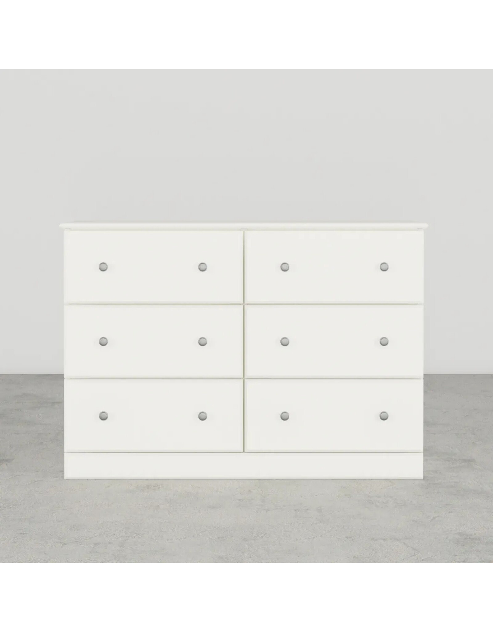 17446 45" White 6dr Dresser