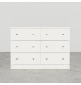 17446 45" White 6dr Dresser