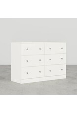 17446 45" White 6dr Dresser