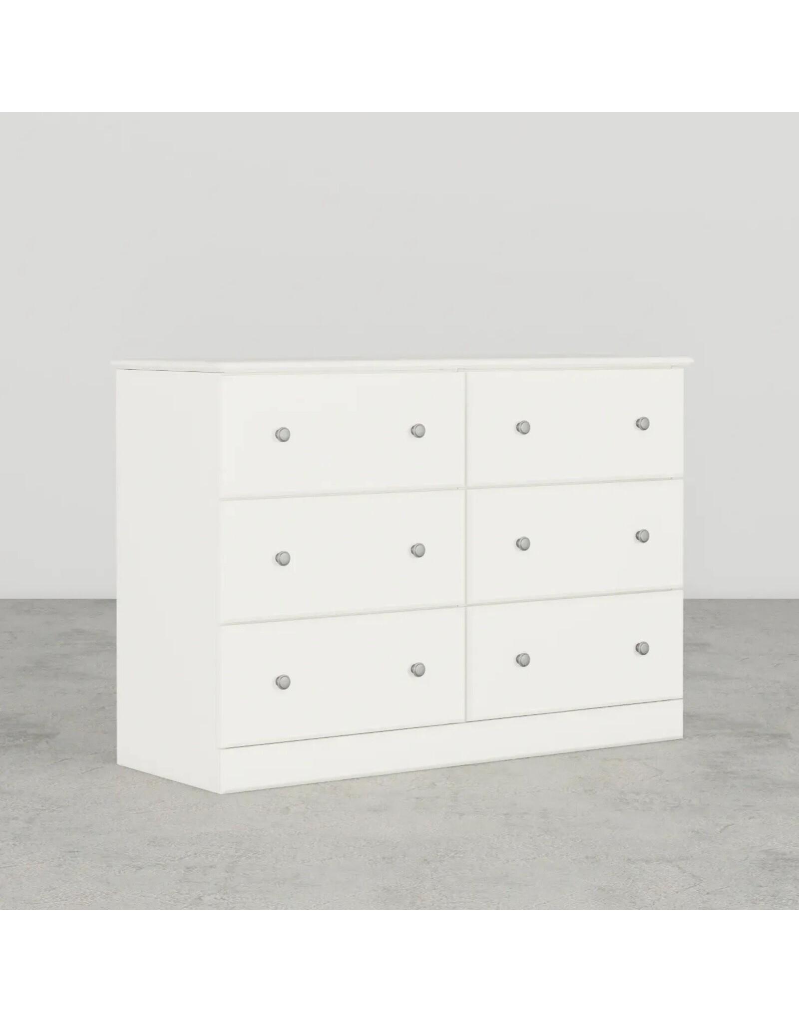 17446 45" White 6dr Dresser