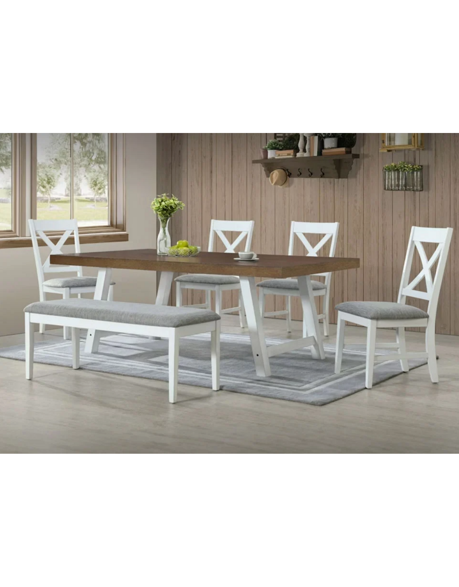 Summerville Dining Table w/4 chairs & Bench