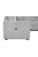 Tulia Grey 3pc Sleeper Sectional w/USB, Storage