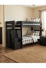 89 Black Twin/Twin Staircase Bunkbed