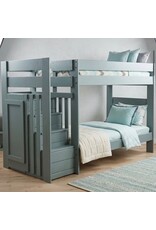 89 Sea Foam Twin/Twin Staircase Bunkbed