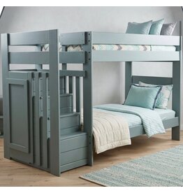 89 Sea Foam Twin/Twin Staircase Bunkbed