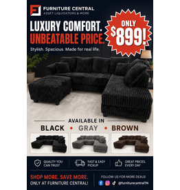 S288 Plush Corduroy Sectional