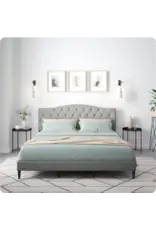 Oros Queen Bed (Stone)