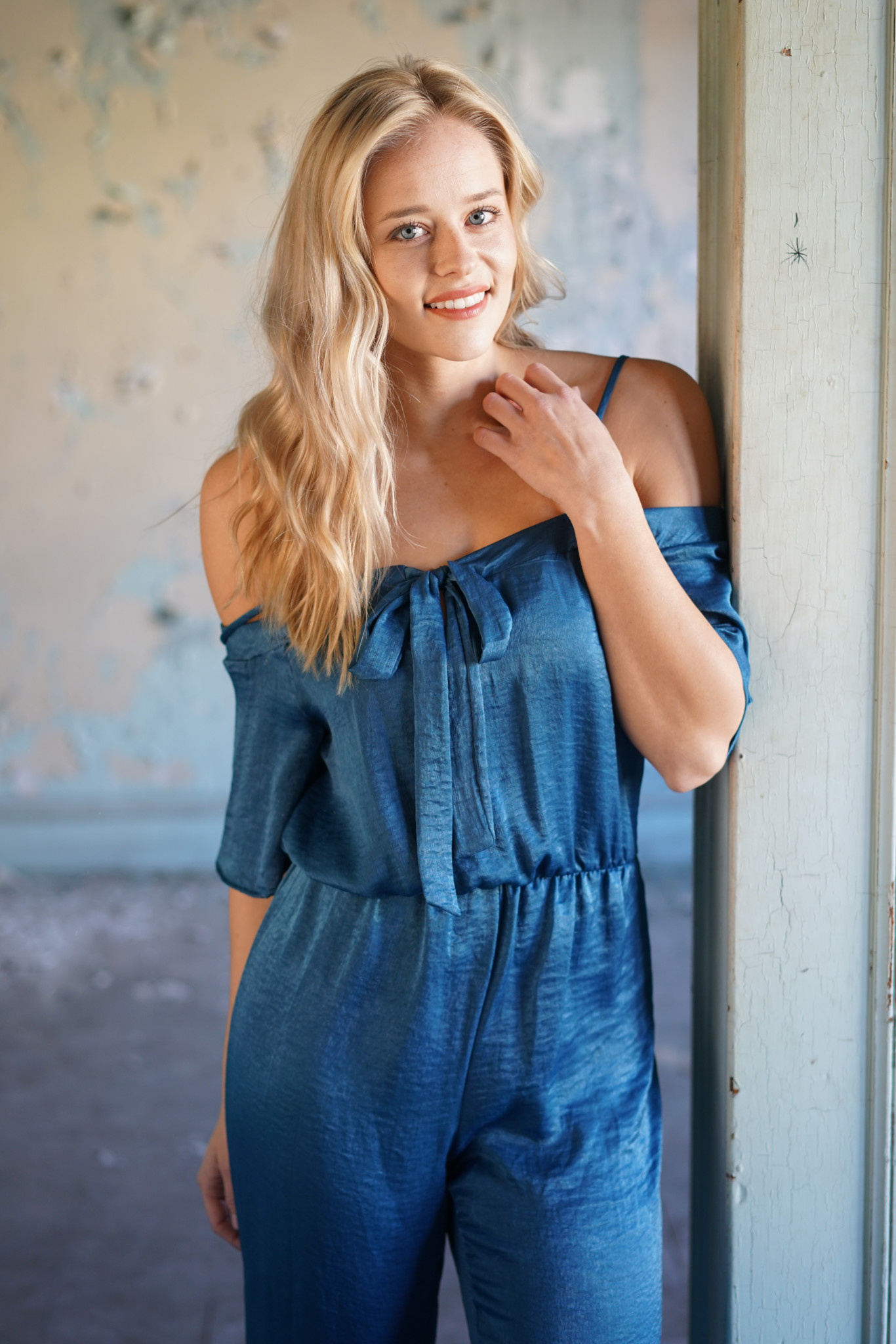 Teal Cold Shoulder Jumpsuit - Rock Outdoors