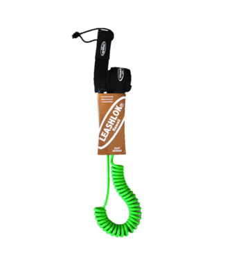 LeashLok SUP Coil Leash Green 10' Ankle