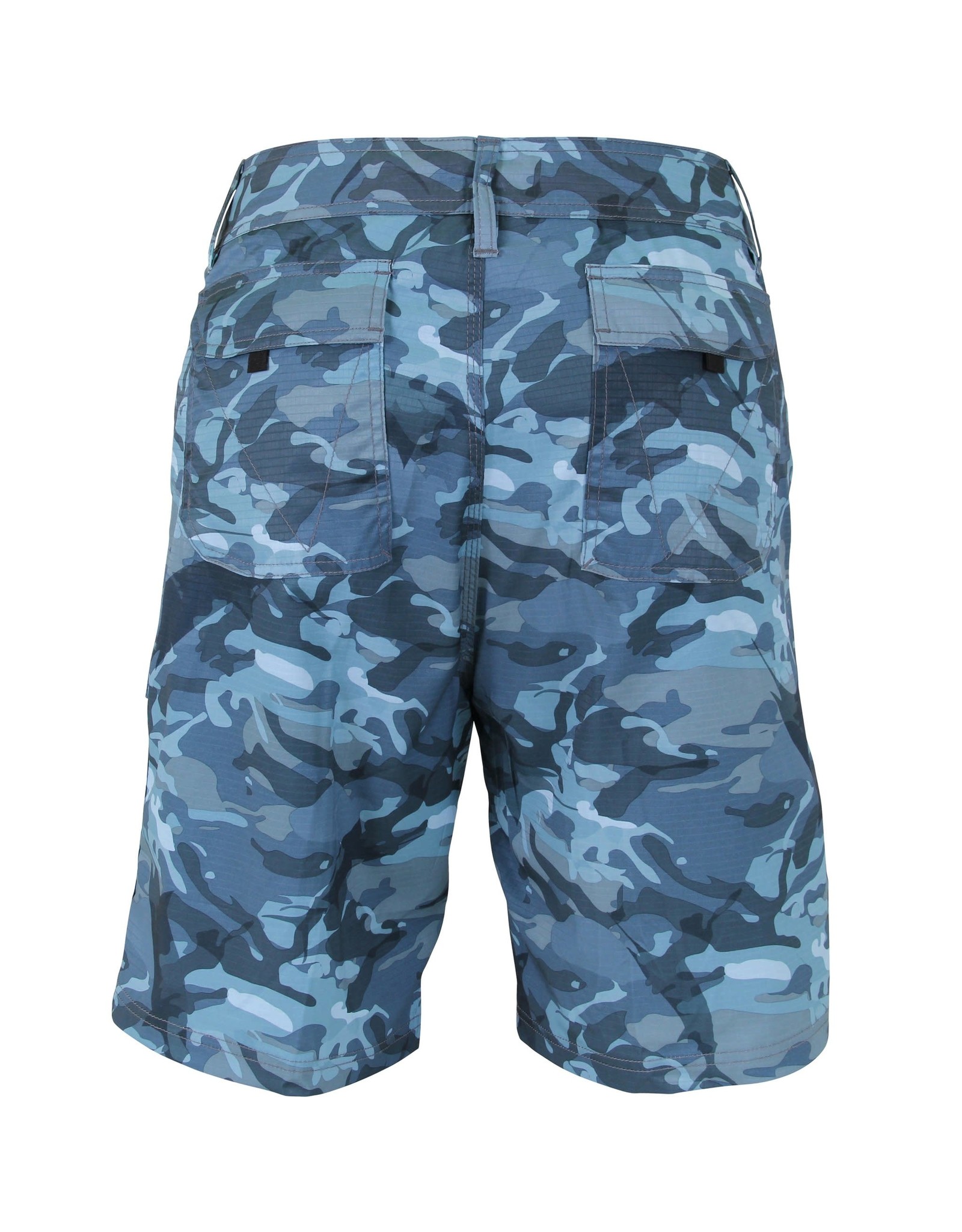 Aftco Tactical Fishing Shorts Blue Camo Rock Outdoors