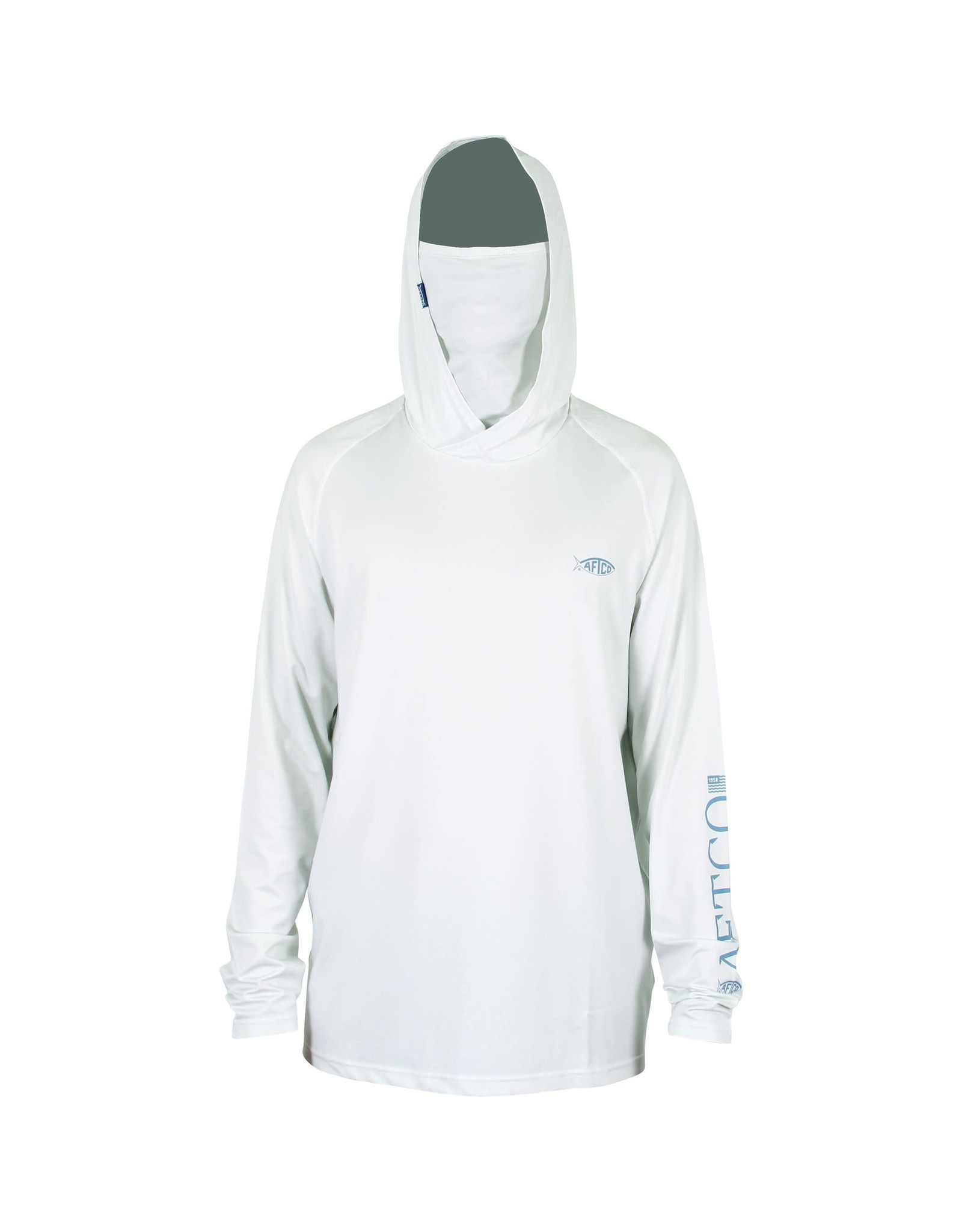 Aftco Yurei Hooded Vapor Long Sleeve Fishing Shirt Heather Rock Outdoors