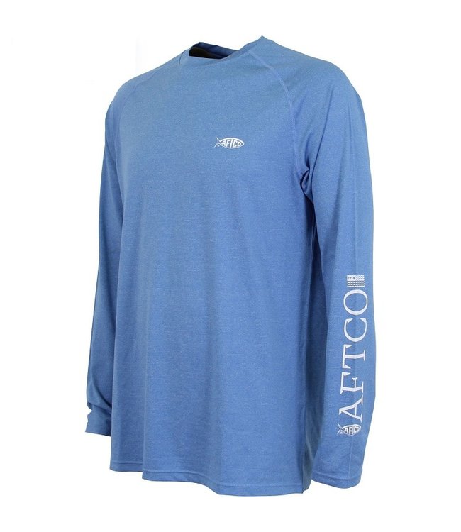 Long Sleeve Fishing Shirt (Blue Heather 