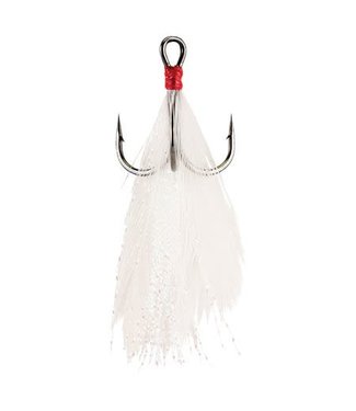 Feathered Gaff Pink Treble Hooks by Clam Outdoors