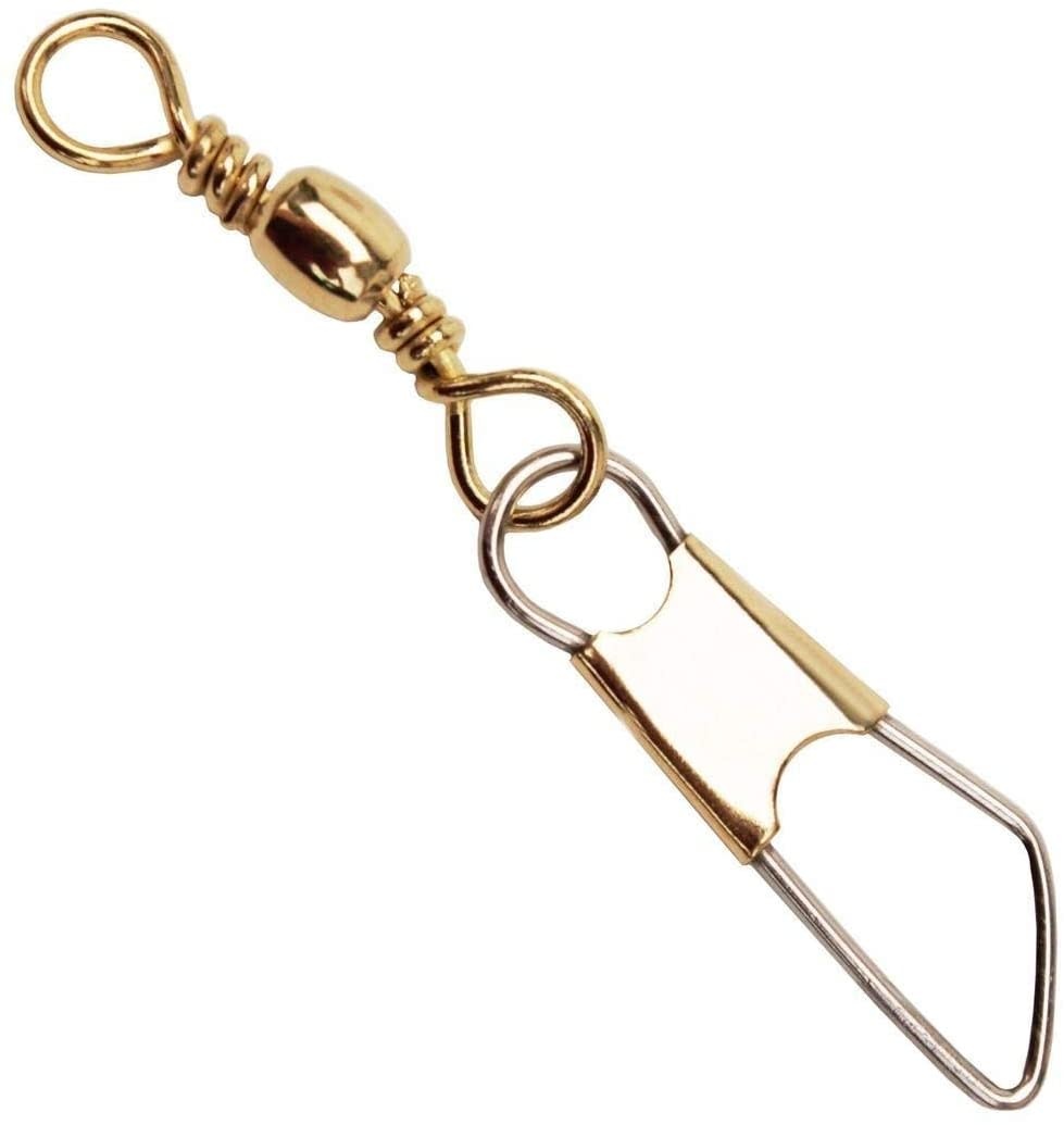 Eagle Claw Brass Barrel Swivel with Safety Snap 5