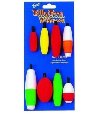 Betts Betts Tackle Billy Boy 92 Balsa Foam Peg Float Assorted, 8 Pack