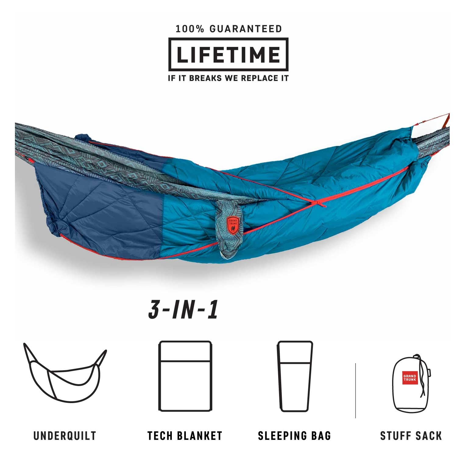 Grand Trunk 360° ThermaQuilt 3in1 Hammock Underquilt, Blanket and