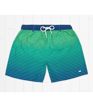 Southern Marsh Southern Marsh Dockside Swim Trunk Faded Lines Navy & Mint