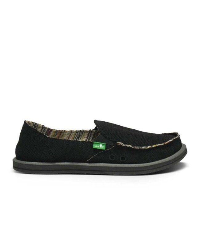 Sanuk Donna Hemp Black