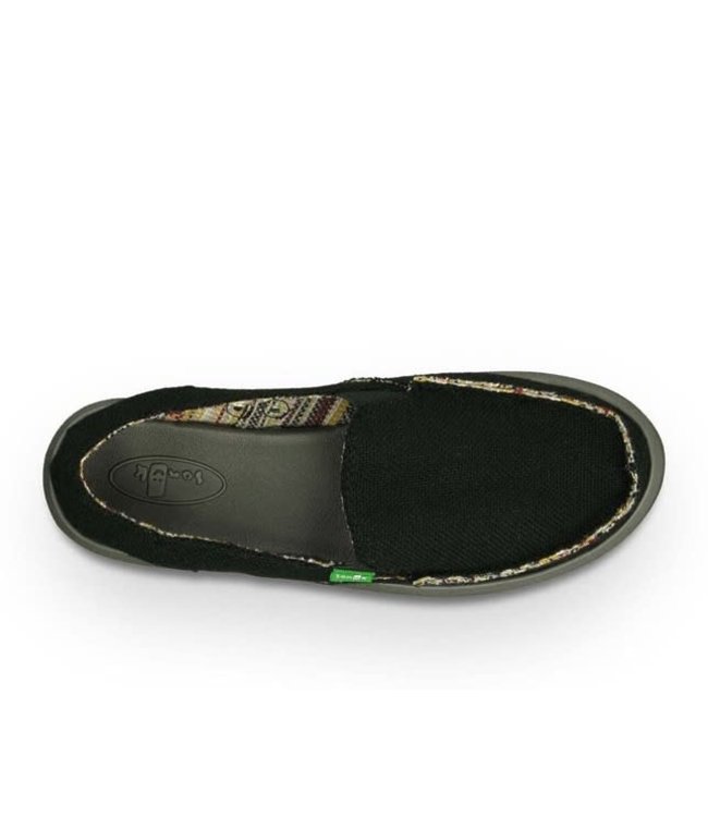 Sanuk Donna Hemp Black