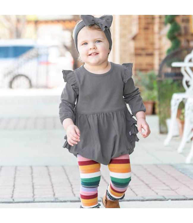 Rufflebutts Rainbow Stripe Footless Ruffle Tights