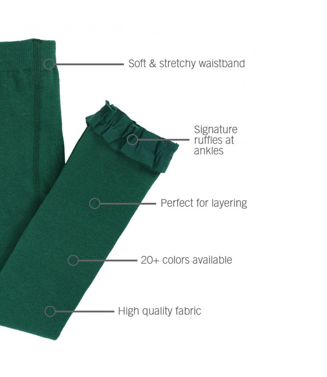 Rufflebutts Solid Footless Ruffle Tights