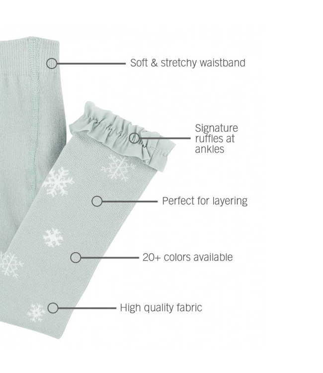 Rufflebutts Snowflake Footless Ruffle Tights