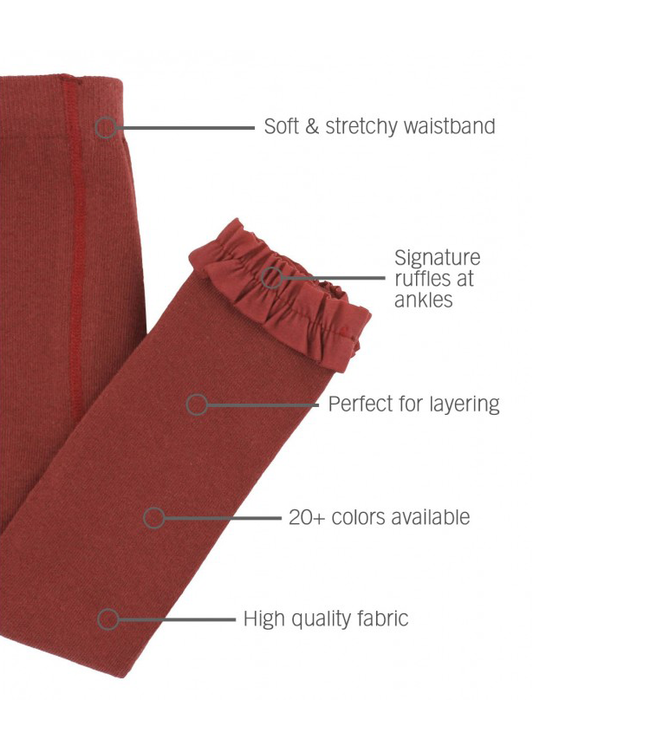 Rufflebutts Solid Footless Ruffle Tights