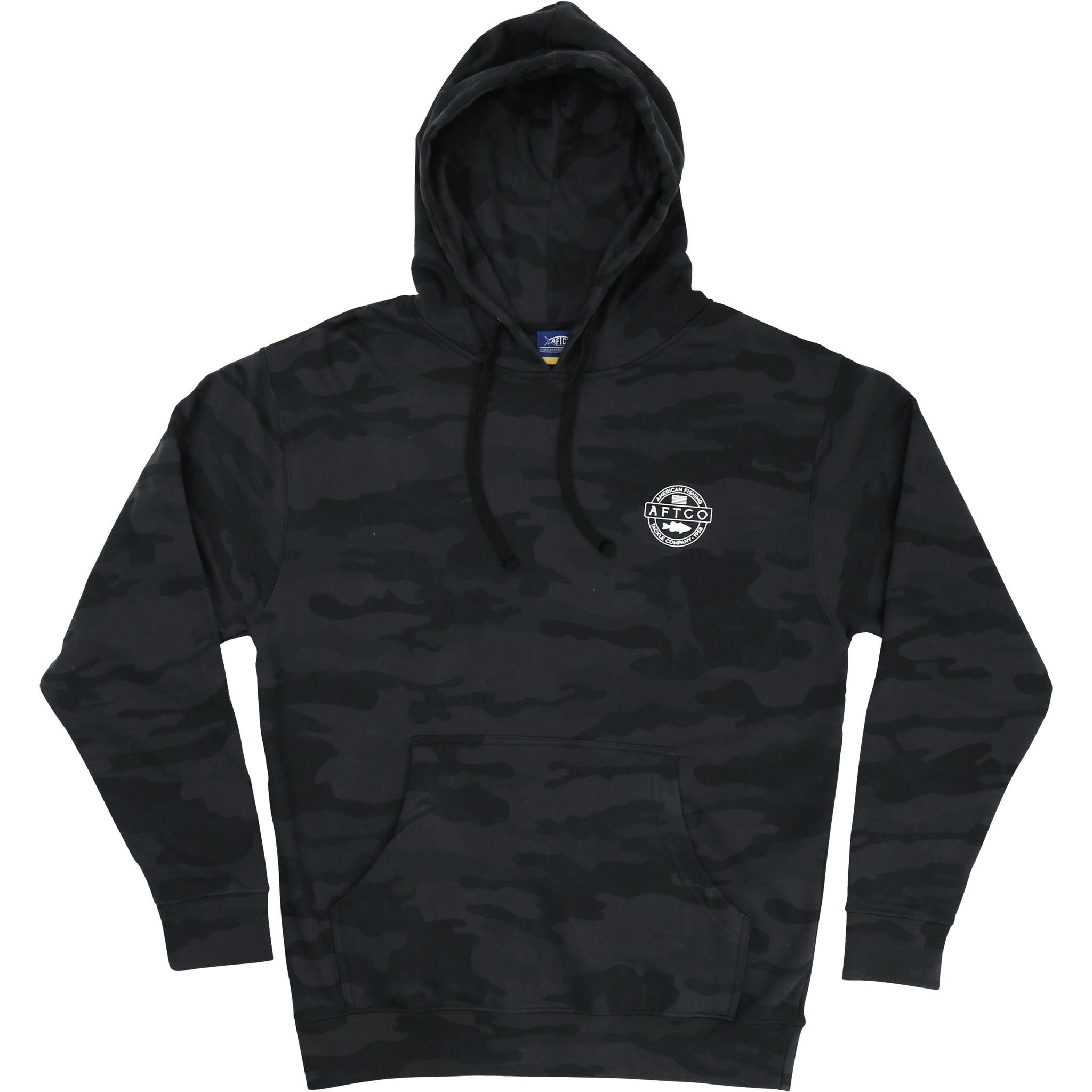 Aftco Bass Patch Hoodie Black Camo - Rock Outdoors