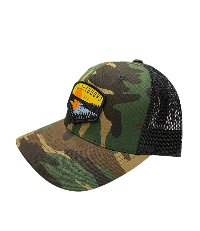 Rock Outdoors Lake Scene HRL Mid Profile Trucker