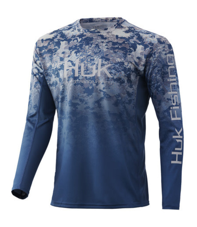 Huk Icon X Tide Change Fade LS Performance Shirt