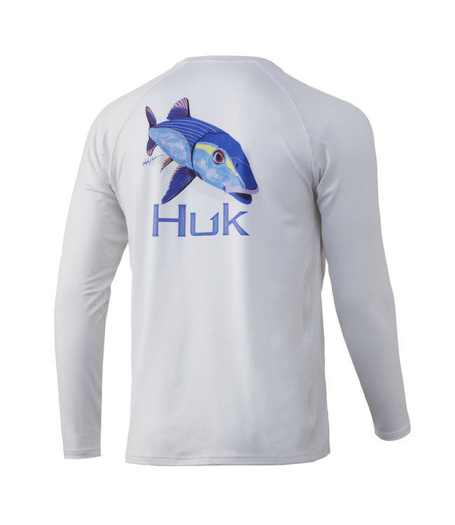 Huk Huk Scaled Logo Pursuit LS Performance White (100)