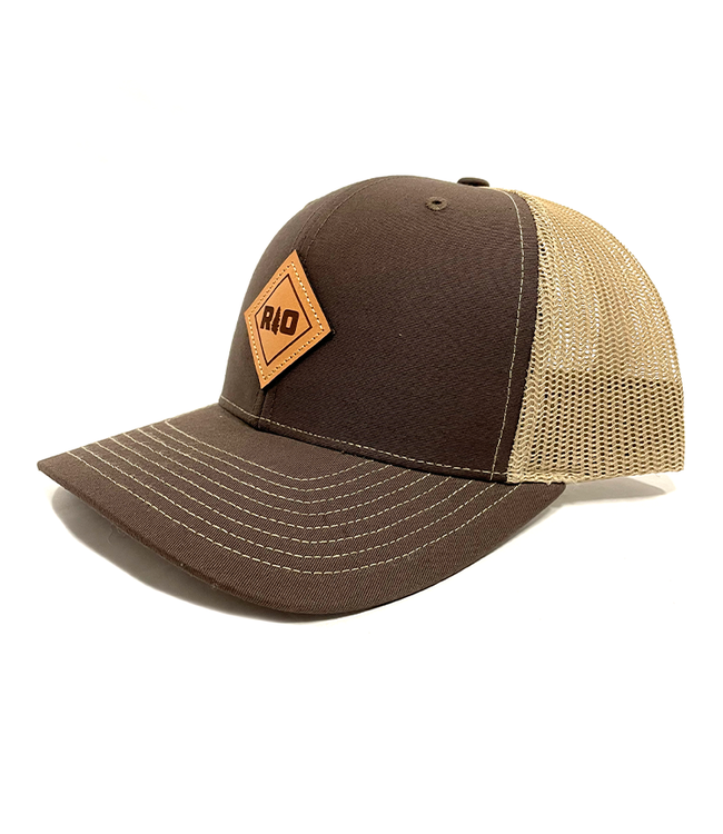 Rock Outdoors Double Diamond RO Leather Patch Mid Profile Trucker Hat