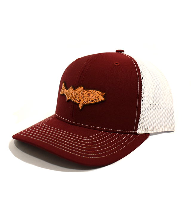 Rock Outdoors Leather Bass Patch Trucker Hat