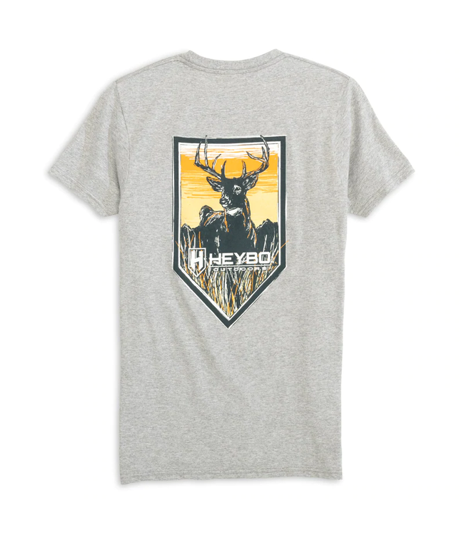 HEYBO Heybo Deer On Shield SS Tee Athletic Heather