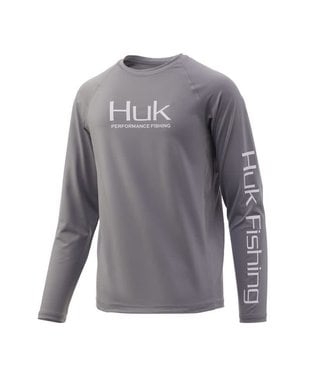 Huk Pursuit Huk and Bars Long-Sleeve T-Shirt for Kids - White - S