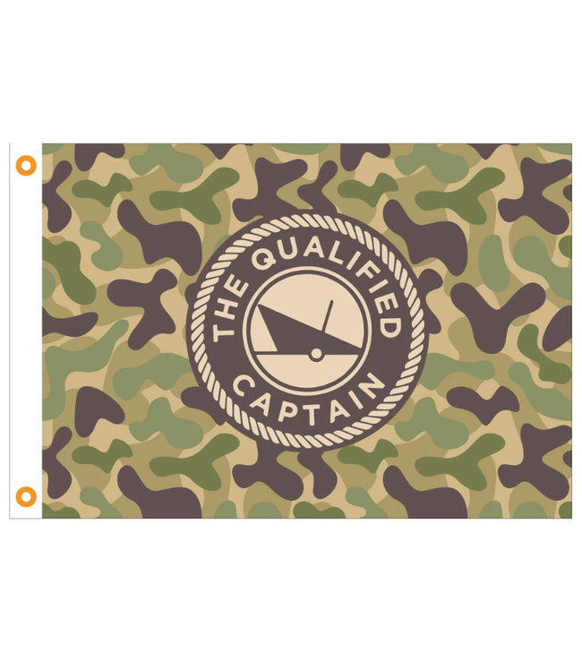 The Qualified Captain The Qualified Captain Duck Camo Flag 2x3