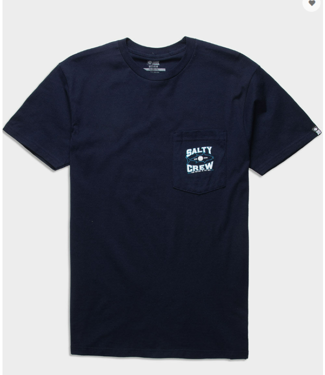 Salty Crew Tight Lines SS Pocket Tee Navy