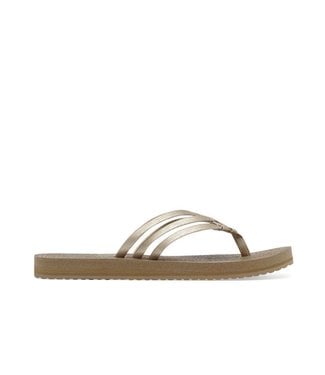 Sanuk Yoga Salty Metallic Champagne Flip Flop Thong Sandals