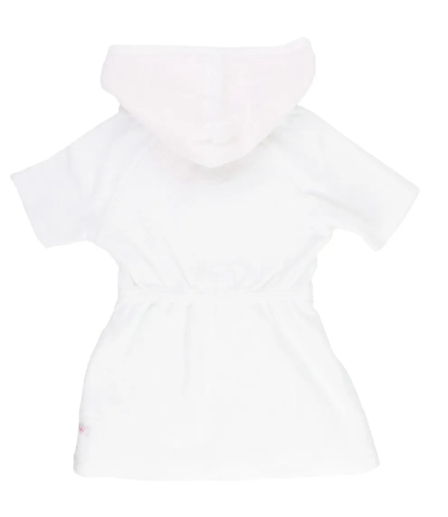 Rufflebutts White w/ Pink Seersucker Terry Cover-Up