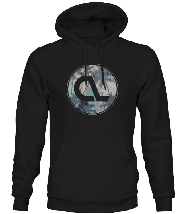 Coastland Circle Palm Hoodie Black