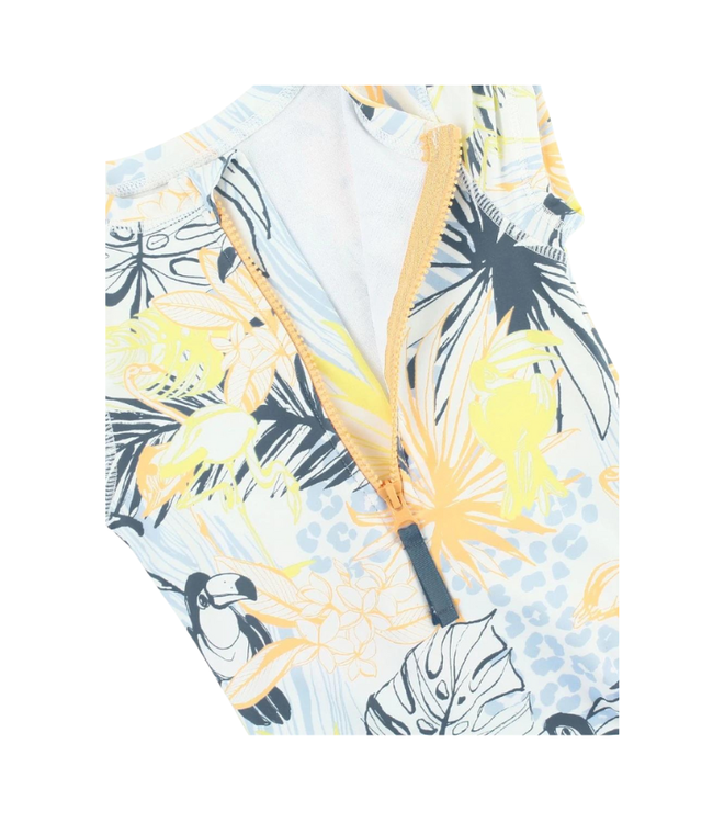 Rufflebutts Birds of Paradise One Piece Rash Guard